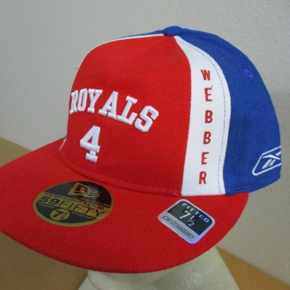 Reebok NBA Hardwood Classics Fitted Cap Hat Chris Webber Royals Fitted 7 1/2 - Picture 1 of 10